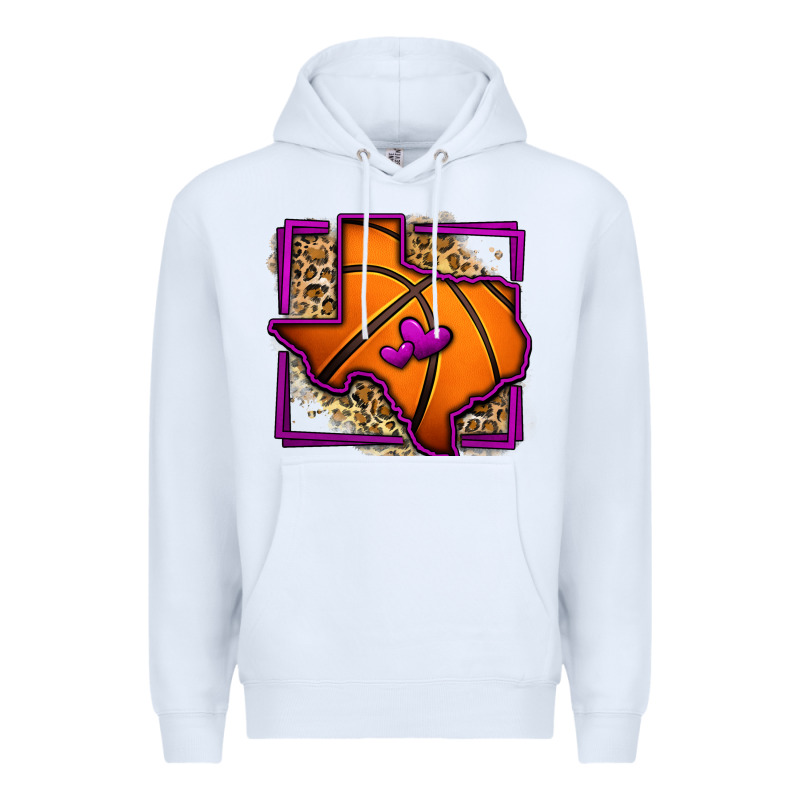 Leopard Basketball Texas Map Premium Hoodie by Jasminsmagicworld | Teevron