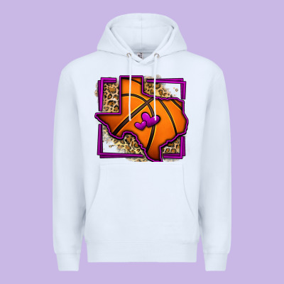 Leopard Basketball Texas Map Premium Hoodie Designed By Jasminsmagicworld