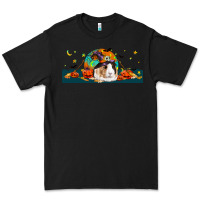 Black Halloween Guinea Pig Premium Tee - LillyAllenDesigns