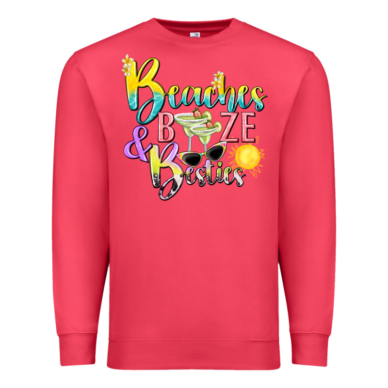 Beaches Booze And Besties Tbw Premium Sweatshirt by texasbilliewilder | Teevron