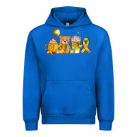 Cobalt childhood cancer ribbon and coffee cups Urban Hoodie - AdoDesignShop