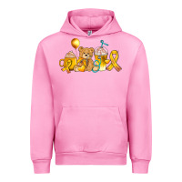 Fuchsia Pink childhood cancer ribbon and coffee cups Urban Hoodie - AdoDesignShop