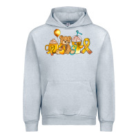 Heather Grey childhood cancer ribbon and coffee cups Urban Hoodie - AdoDesignShop