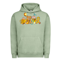 Pigment Oil Green childhood cancer ribbon and coffee cups Urban Hoodie - AdoDesignShop