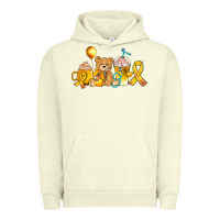 Pigment Pistachio childhood cancer ribbon and coffee cups Urban Hoodie - AdoDesignShop