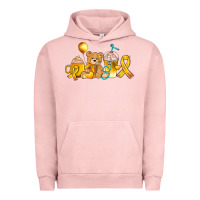 Pigment Salmon childhood cancer ribbon and coffee cups Urban Hoodie - AdoDesignShop