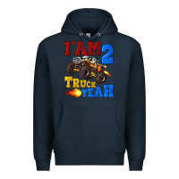 Navy i'am two truck yeah Premium Hoodie - Artiststas