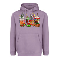 Lavender Christmas coffee cups with French Bulldog Heavyweight Hoodie - RanaPortraitStore