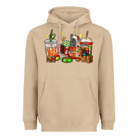 Mushroom Christmas coffee cups with French Bulldog Heavyweight Hoodie - RanaPortraitStore