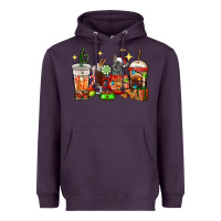 Plum Christmas coffee cups with French Bulldog Heavyweight Hoodie - RanaPortraitStore