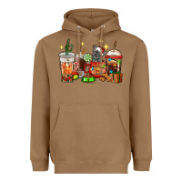 Toasted Coconut Christmas coffee cups with French Bulldog Heavyweight Hoodie - RanaPortraitStore