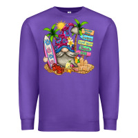 Purple beach gnome Premium Sweatshirt - texasbilliewilder