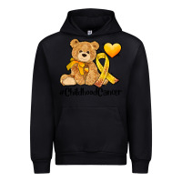 Black childhood cancer and cancer ribbon Urban Hoodie - AdoDesignShop
