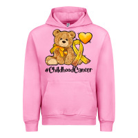 Fuchsia Pink childhood cancer and cancer ribbon Urban Hoodie - AdoDesignShop