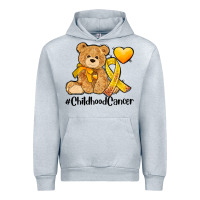 Heather Grey childhood cancer and cancer ribbon Urban Hoodie - AdoDesignShop