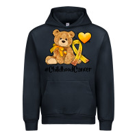 Navy childhood cancer and cancer ribbon Urban Hoodie - AdoDesignShop