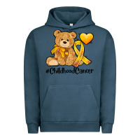 Pigment Midnight Navy childhood cancer and cancer ribbon Urban Hoodie - AdoDesignShop