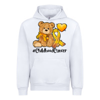 White childhood cancer and cancer ribbon Urban Hoodie - AdoDesignShop