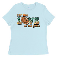 Baby Blue for the love  of the game Ladies Tee - BarkalooDesign