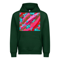 Forest Green cancer boxing gloves and cancer ribbon Urban Hoodie - AdoDesignShop