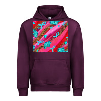 Mauve Wine cancer boxing gloves and cancer ribbon Urban Hoodie - AdoDesignShop