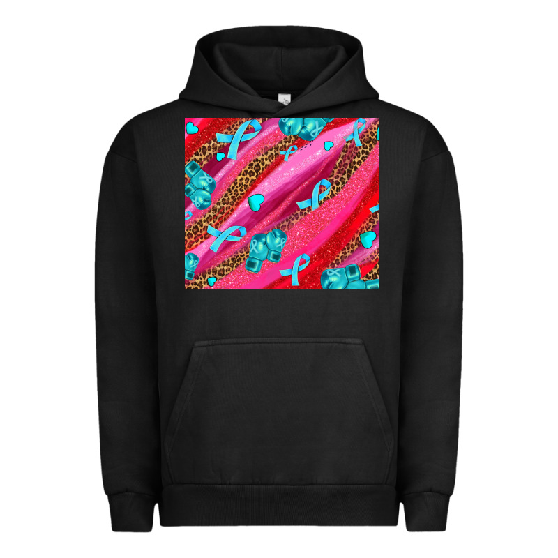 Cancer Boxing Gloves And Cancer Ribbon Urban Hoodie by AdoDesignShop | Teevron