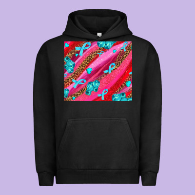 Cancer Boxing Gloves And Cancer Ribbon Urban Hoodie Designed By Adodesignshop