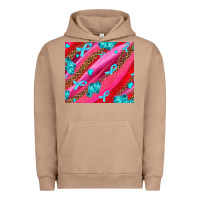 Pigment Burro cancer boxing gloves and cancer ribbon Urban Hoodie - AdoDesignShop