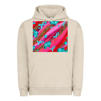 Pigment French Oak cancer boxing gloves and cancer ribbon Urban Hoodie - AdoDesignShop