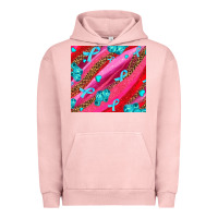 Pigment Salmon cancer boxing gloves and cancer ribbon Urban Hoodie - AdoDesignShop