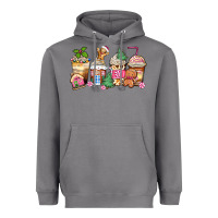 Storm pink gingerbread coffee cups Heavyweight Hoodie - Zillion Design Studio
