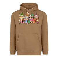 Toasted Coconut pink gingerbread coffee cups Heavyweight Hoodie - Zillion Design Studio