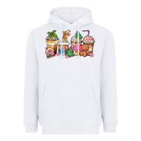 White pink gingerbread coffee cups Heavyweight Hoodie - Zillion Design Studio