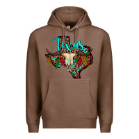 Chestnut bullskull texas map Premium Hoodie - JahusDesignShop