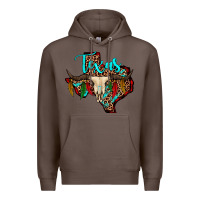 Coffee bullskull texas map Premium Hoodie - JahusDesignShop