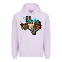 Lilac bullskull texas map Premium Hoodie - JahusDesignShop