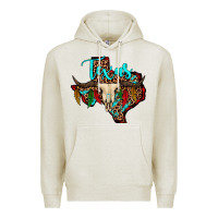 Bullskull Texas Map Premium Hoodie | Teevron