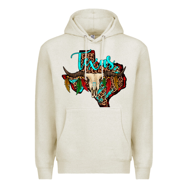 Bullskull Texas Map Premium Hoodie by JahusDesignShop | Teevron
