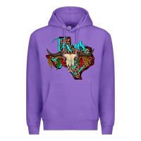 Purple bullskull texas map Premium Hoodie - JahusDesignShop
