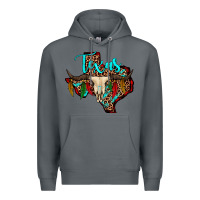 Rock bullskull texas map Premium Hoodie - JahusDesignShop