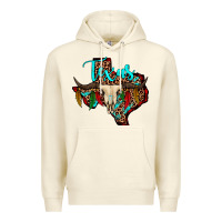 Sandshell bullskull texas map Premium Hoodie - JahusDesignShop