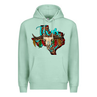 Seafoam bullskull texas map Premium Hoodie - JahusDesignShop