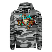 Slate Camo bullskull texas map Premium Hoodie - JahusDesignShop