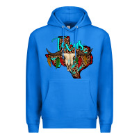 True Royal bullskull texas map Premium Hoodie - JahusDesignShop