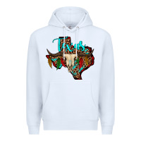 White bullskull texas map Premium Hoodie - JahusDesignShop