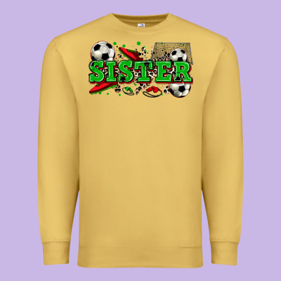 Sister Soccer Premium Sweatshirt Designed By Zillion Design Studio