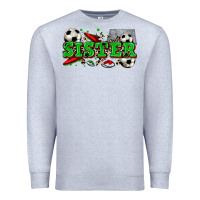 Heather Grey sister soccer Premium Sweatshirt - Zillion Design Studio