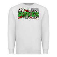 Oatmeal Heather sister soccer Premium Sweatshirt - Zillion Design Studio