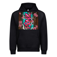 Black western pattern pink with floral cancer ribbon Urban Hoodie - AdoDesignShop