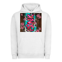 Pigment Lunar Rock western pattern pink with floral cancer ribbon Urban Hoodie - AdoDesignShop